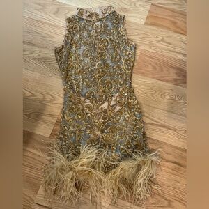 NWT Akira Sequin Feather Dress